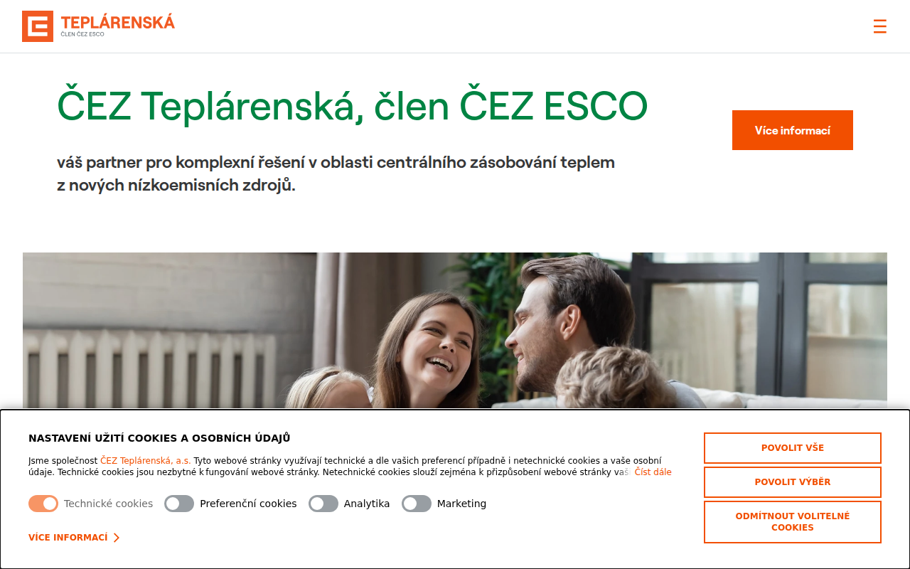 Screenshot webu cezteplarenska.cz
